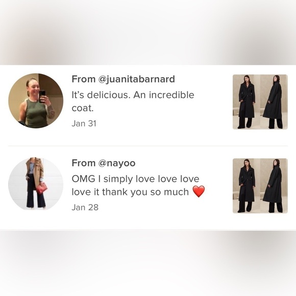 NWT! Banana Republic Black Isola Melton Hourglass Topcoat 🔹💫 - Picture 9 of 11